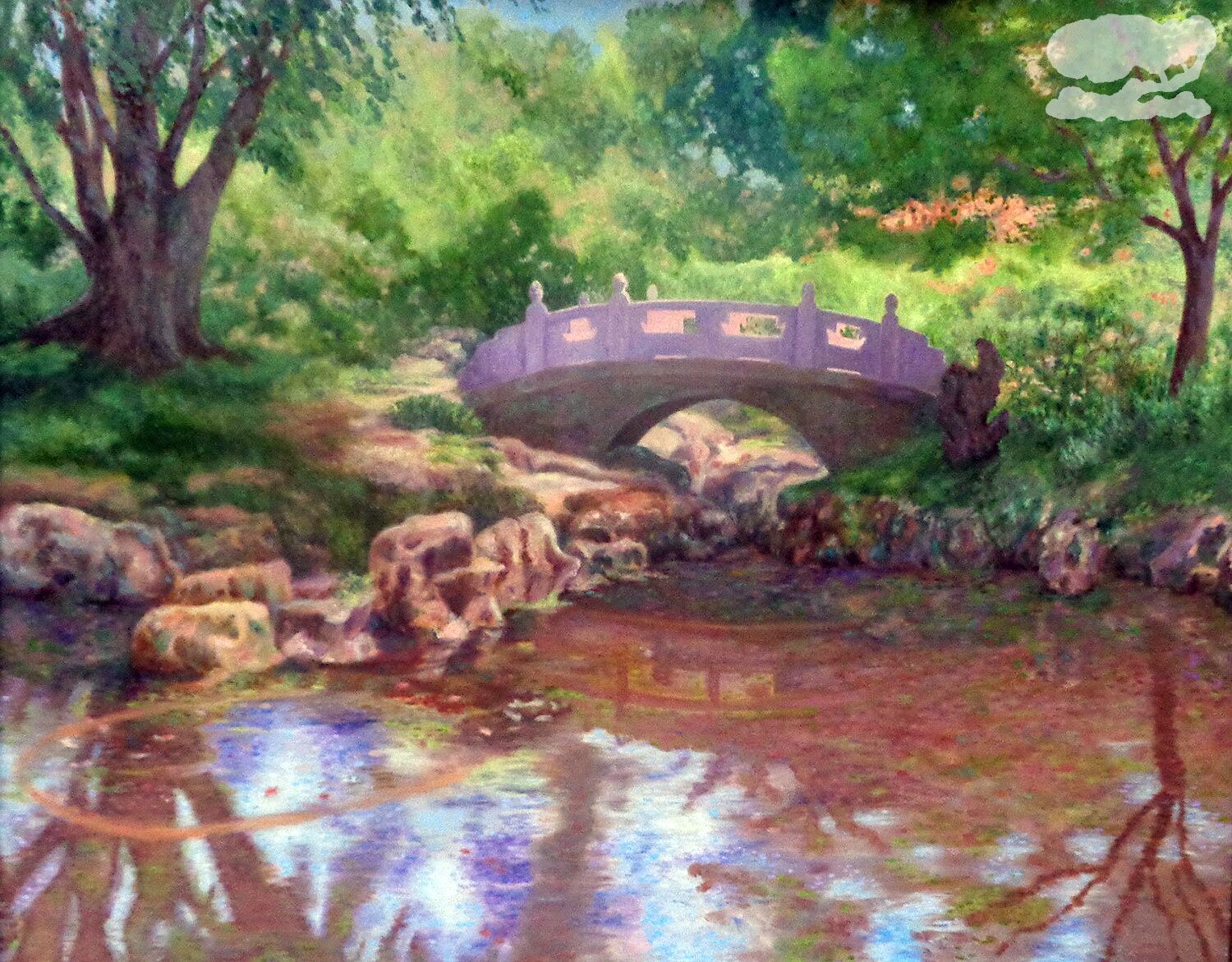 Bridge-St-Louis-Botanical-garden-24x30